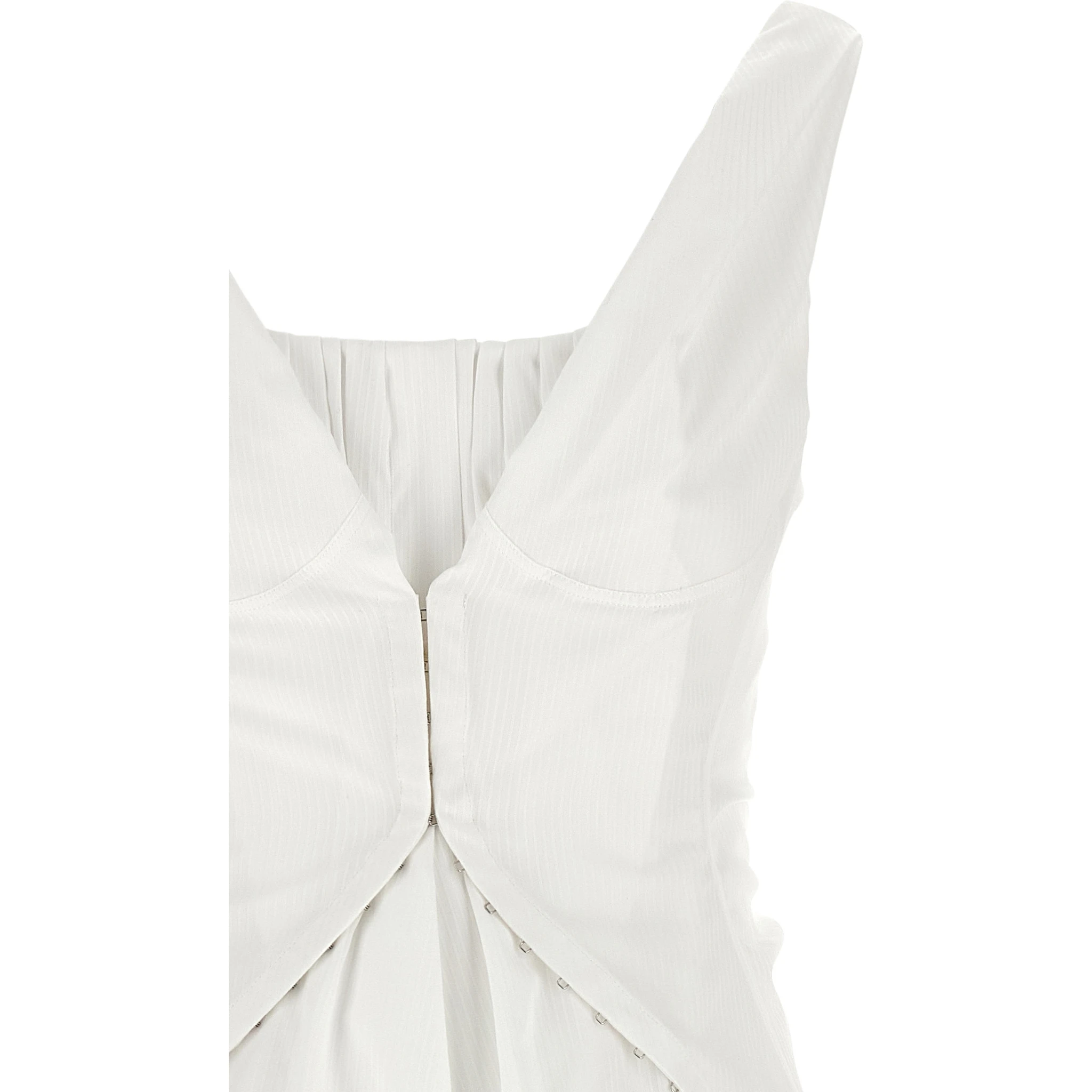 White Cotton Short Dress