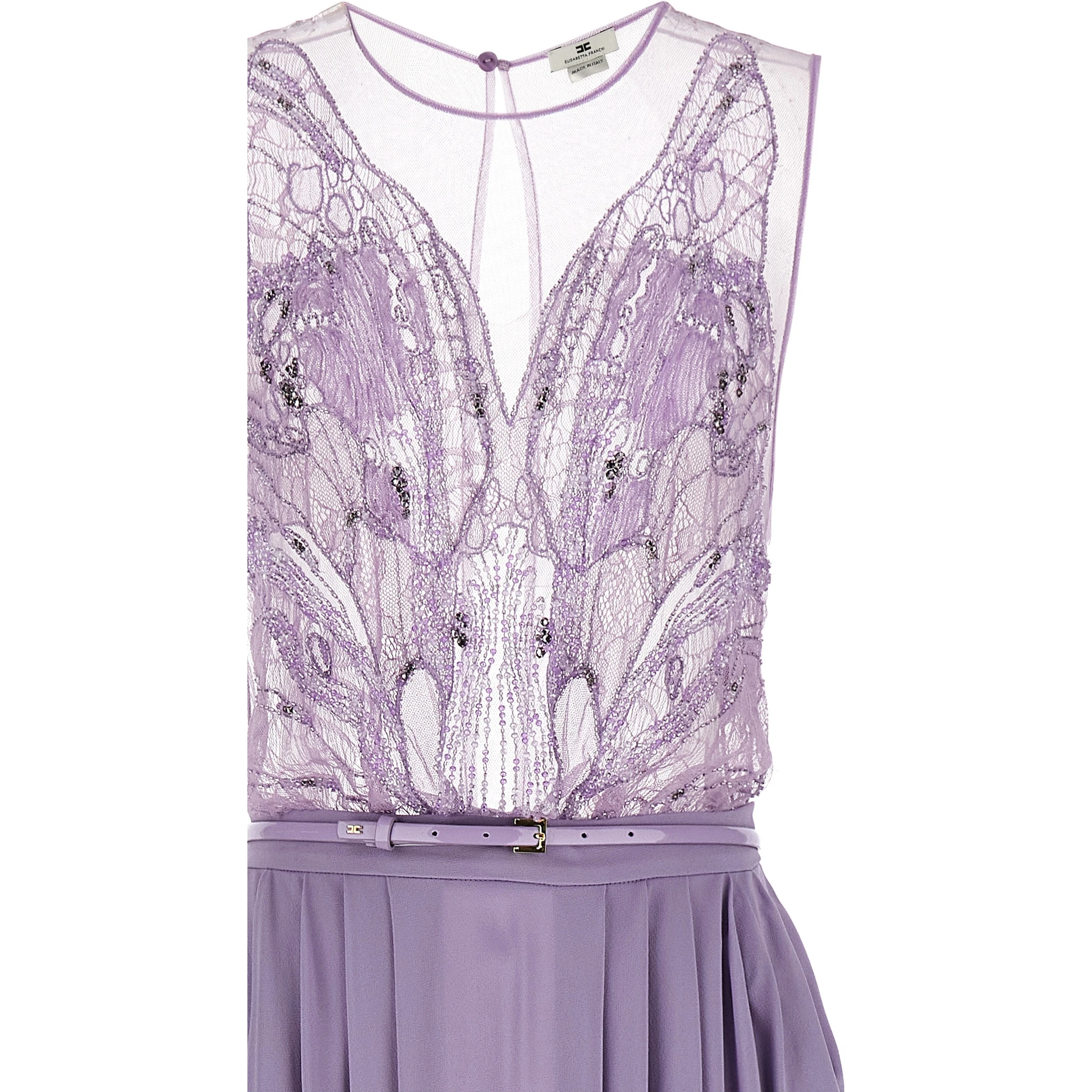 Purple Viscose Long Dress