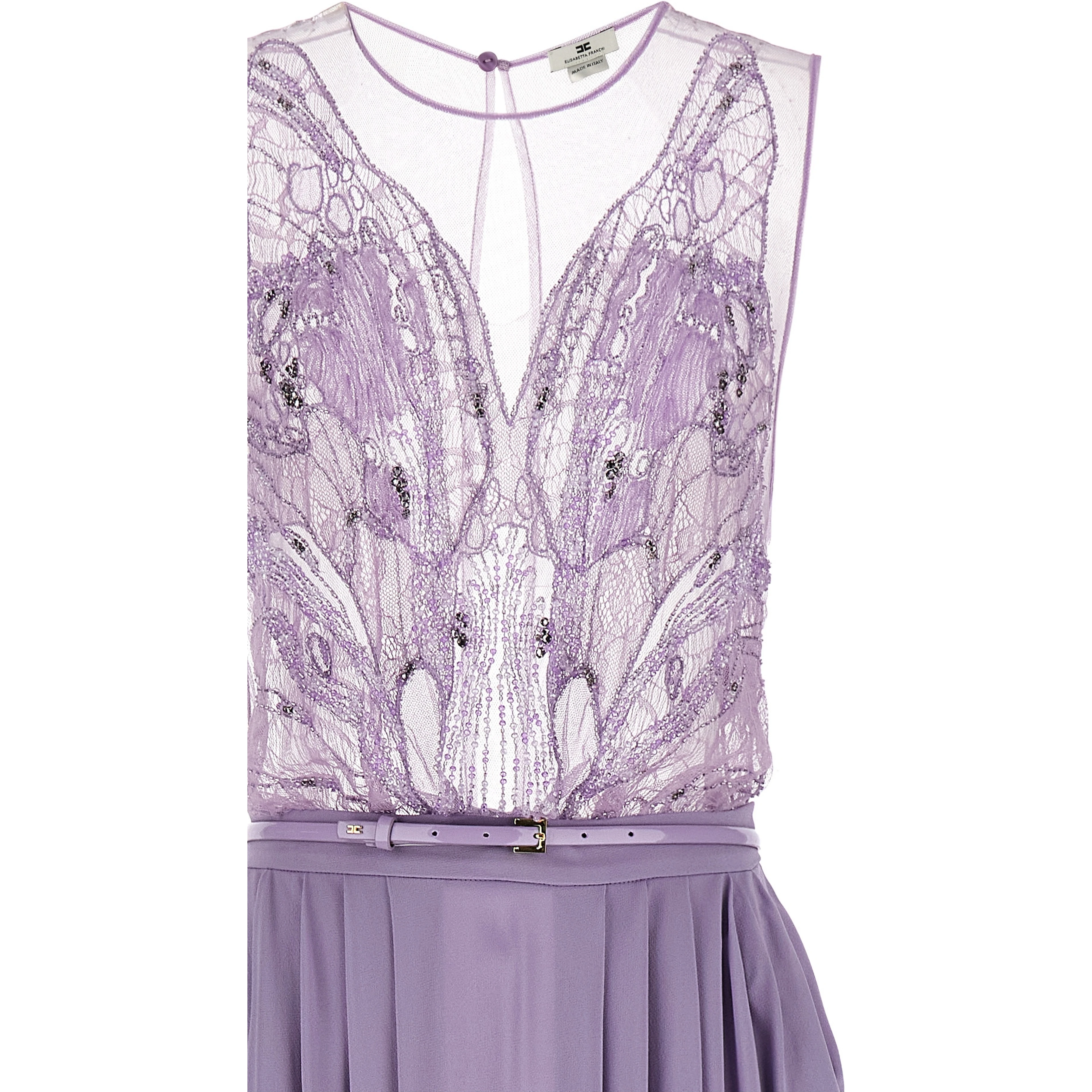 Purple Viscose Long Dress