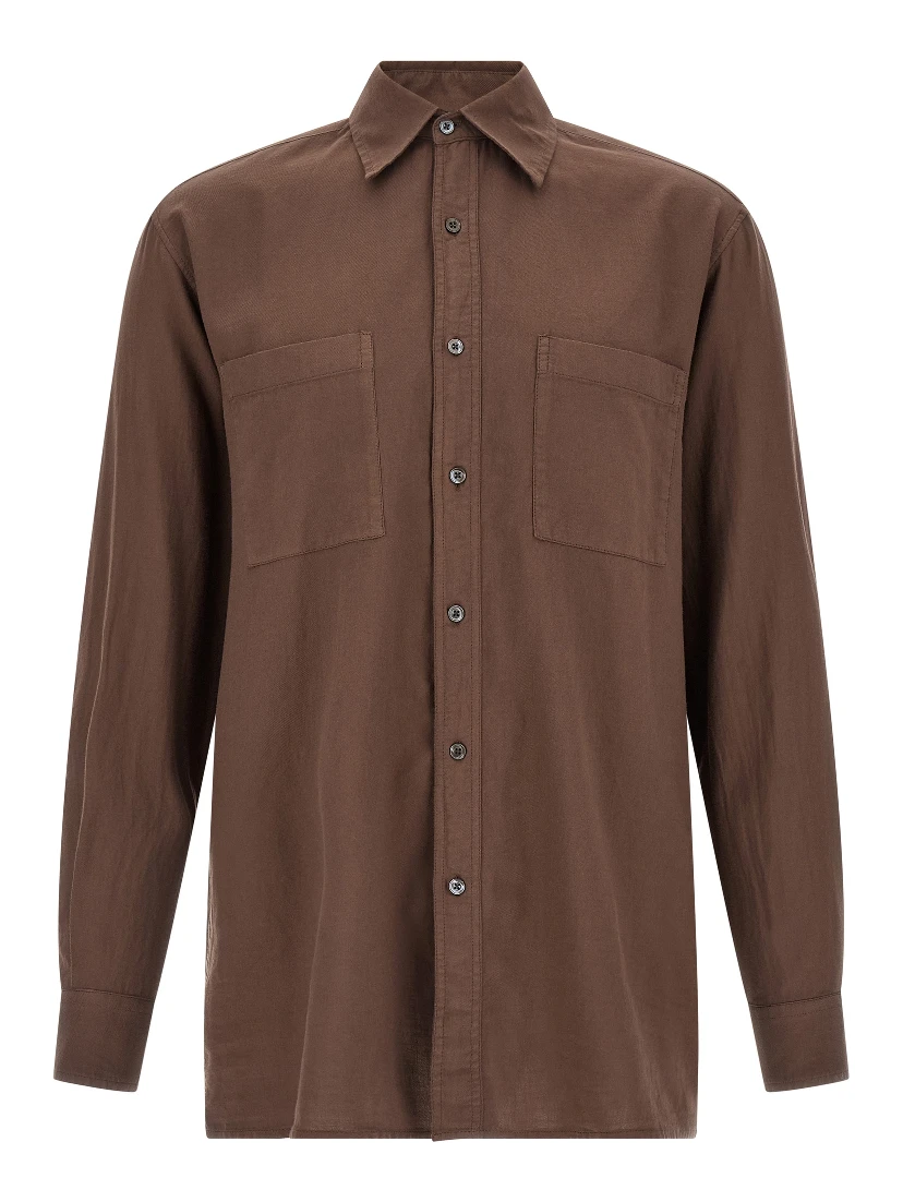 Brown Cotton Blouse