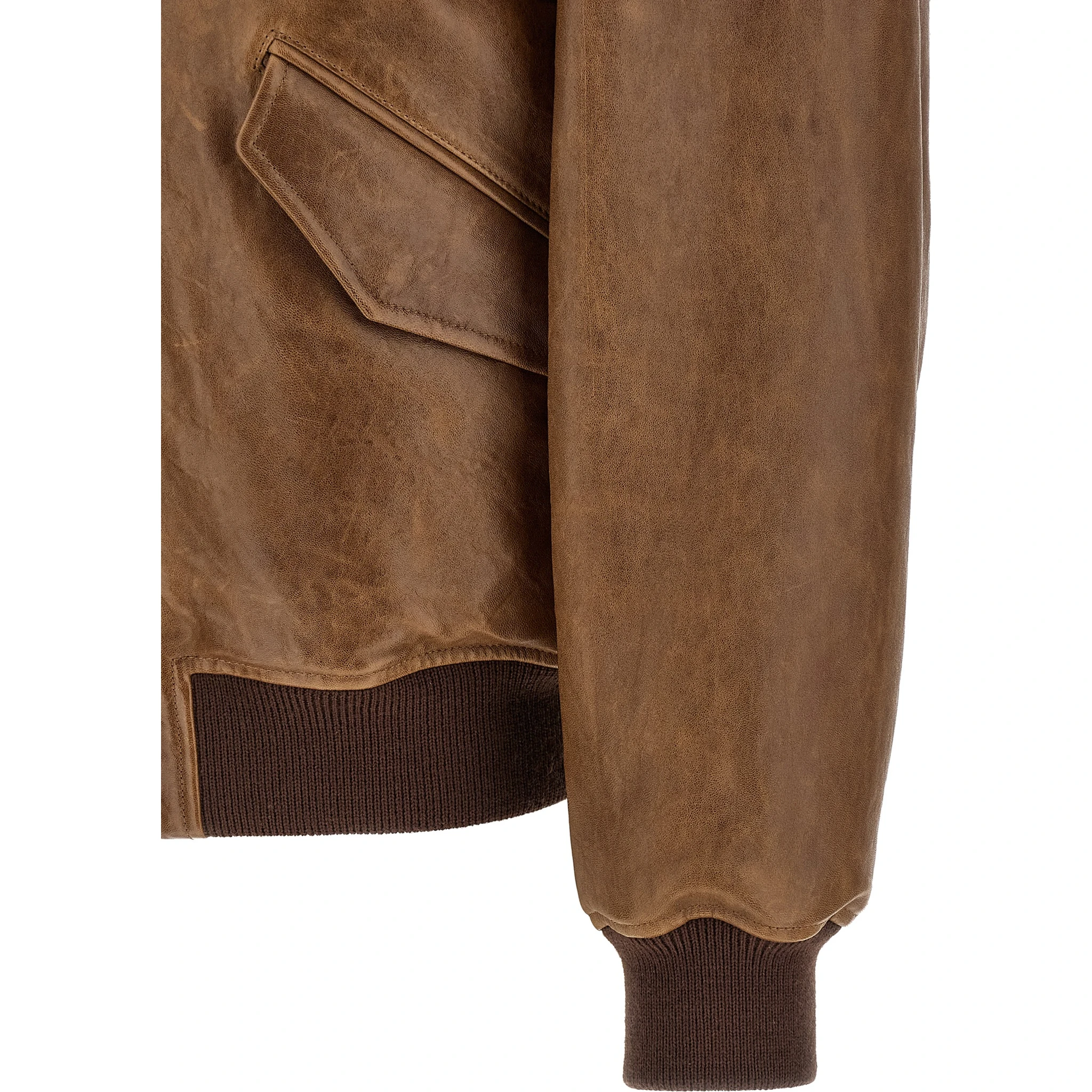 Brown Lamb Leather Leather Jacket