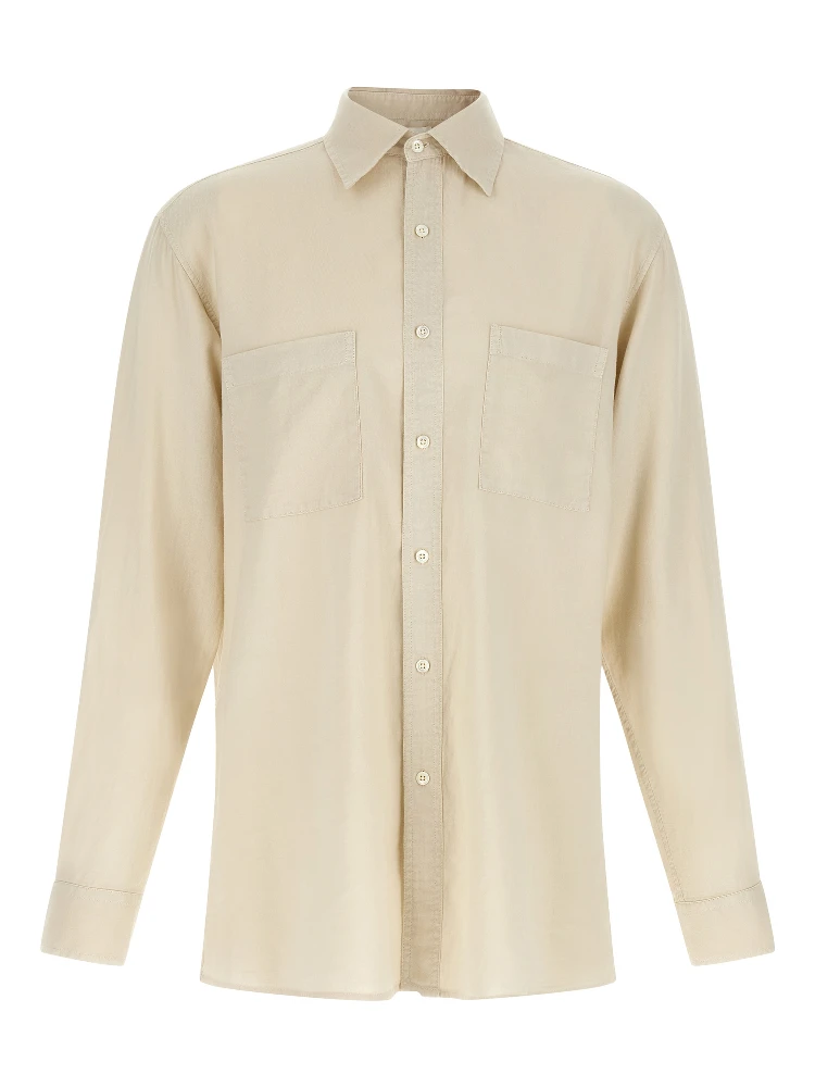 Beige Cotton Blouse