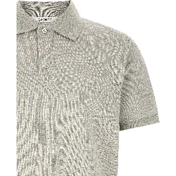Gray Cotton Polo Shirt