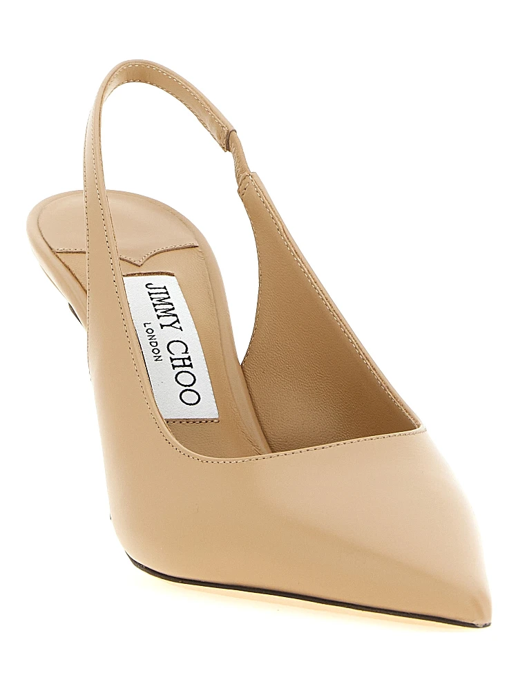Beige Leather High Heel Pumps alternative