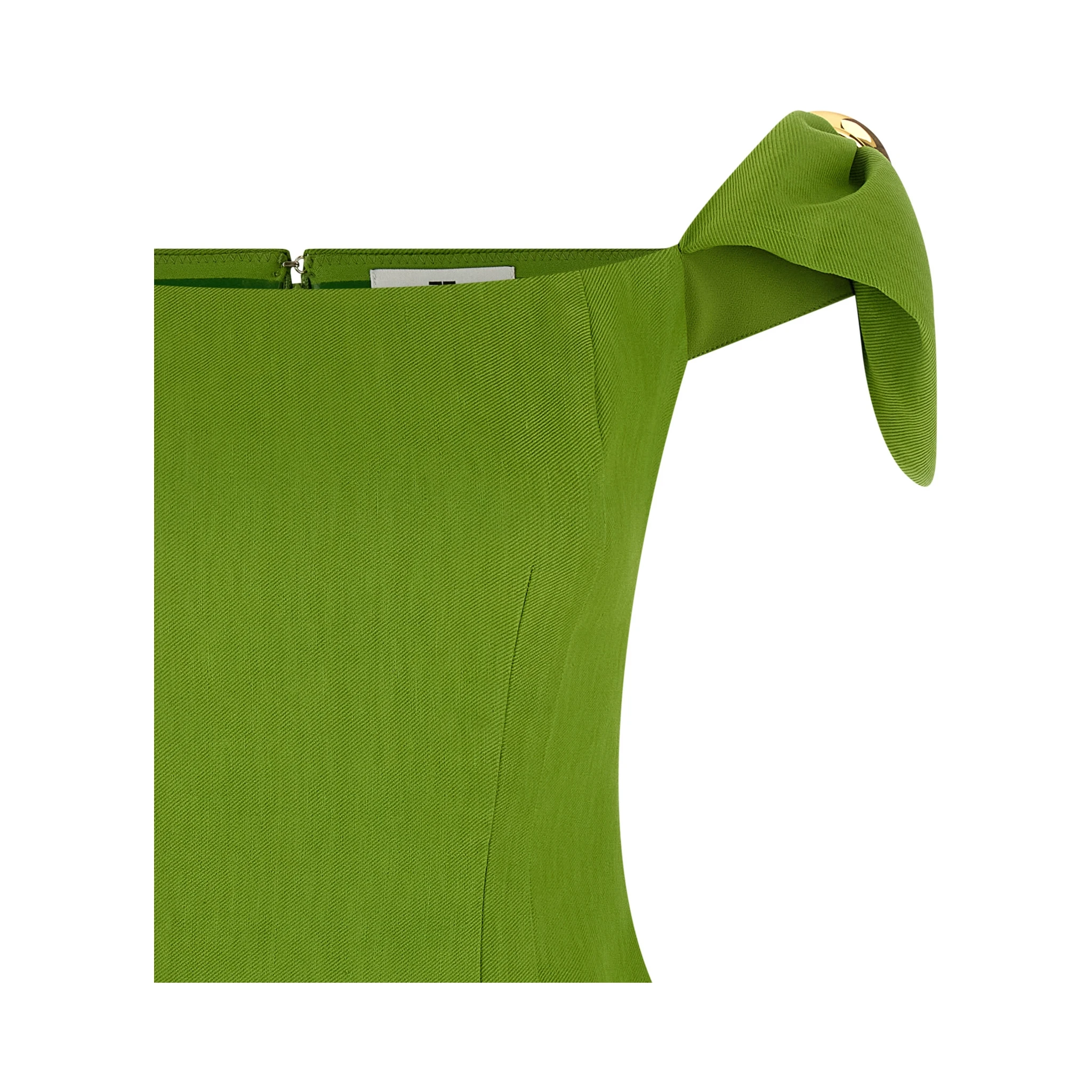 Bicolor Linen Short Dress