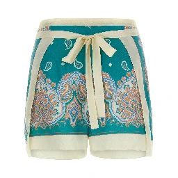 Multicolor Viscose Shorts