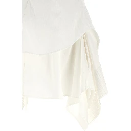 White Cotton Short Dress