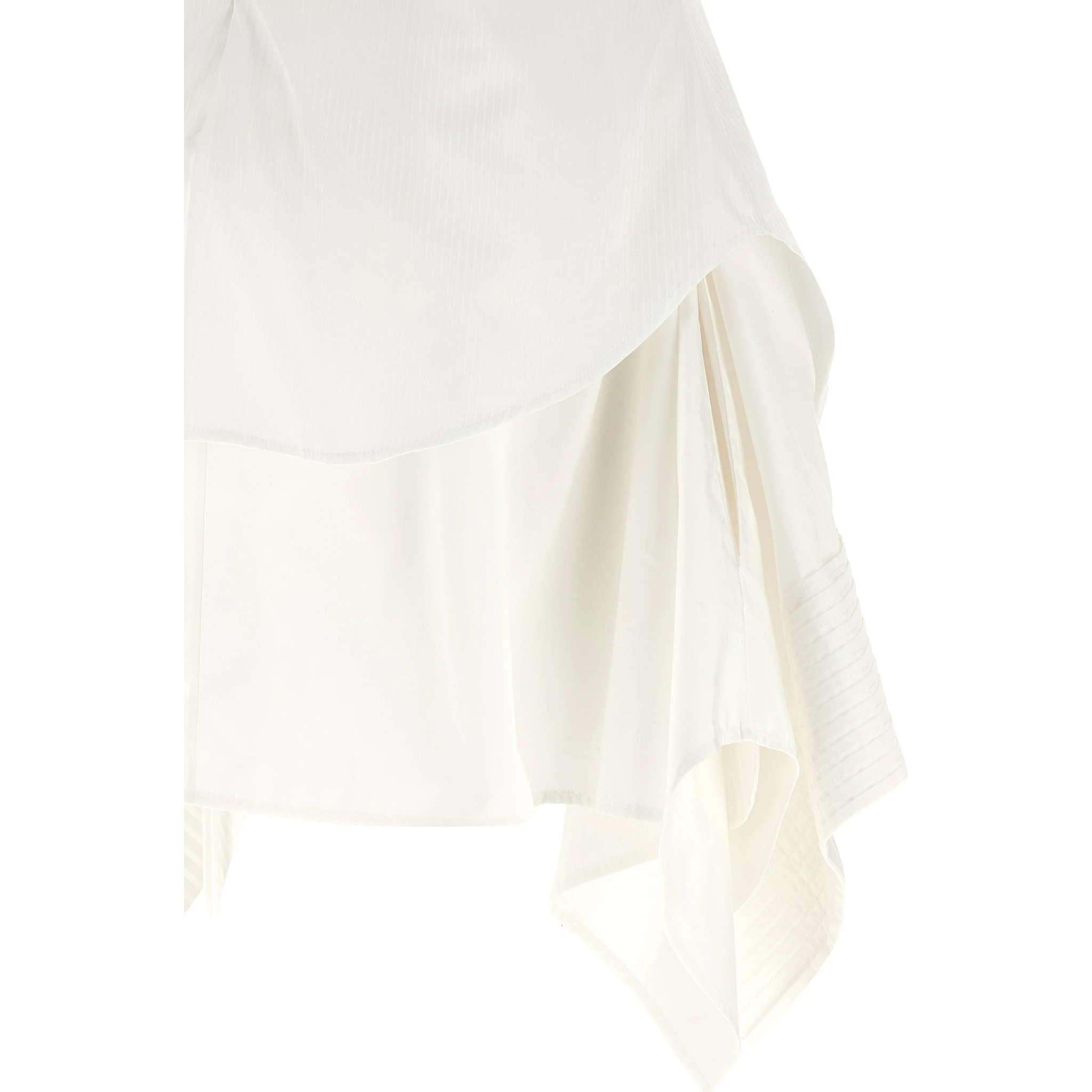 White Cotton Short Dress