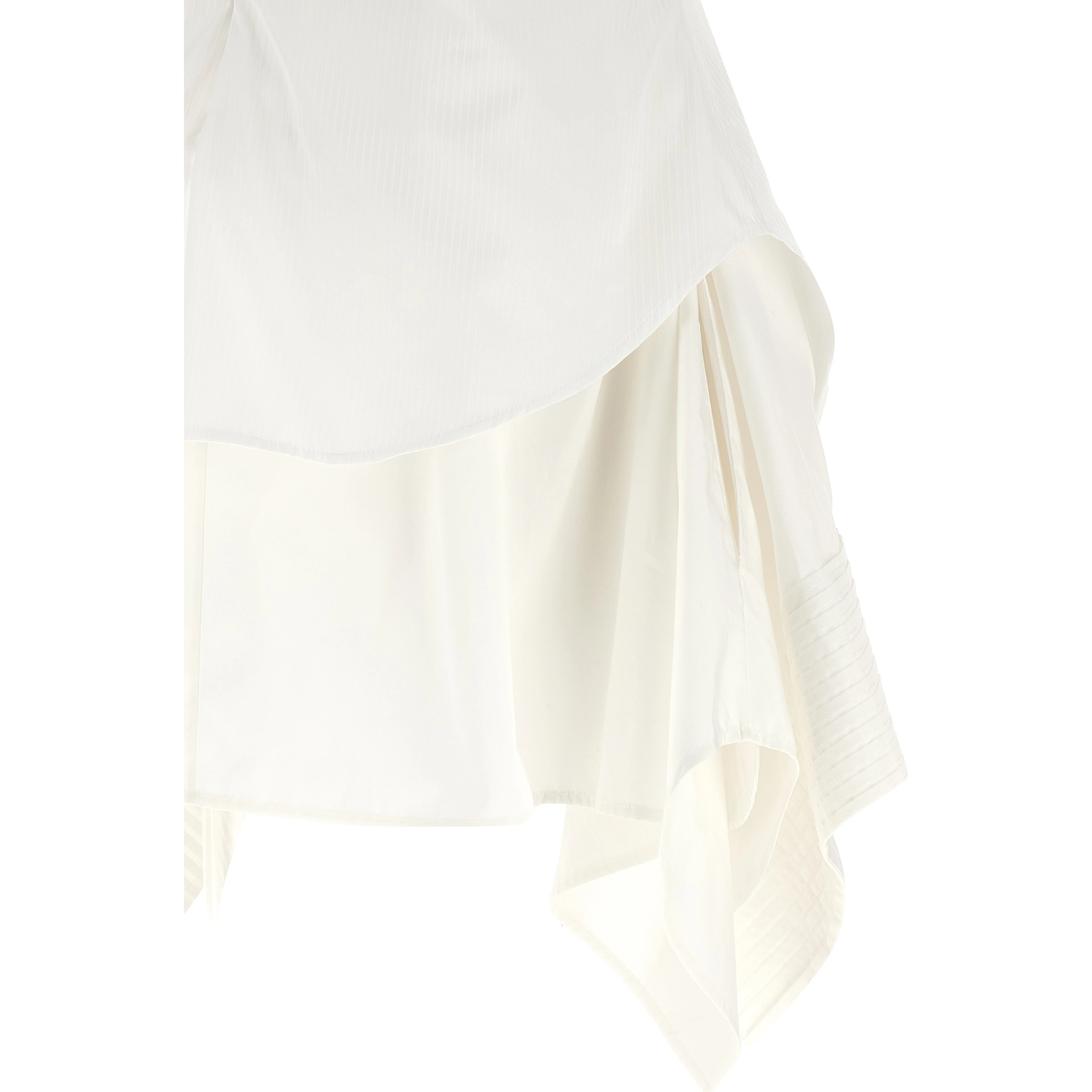 White Cotton Short Dress