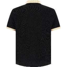 Black Cotton Polo Shirt