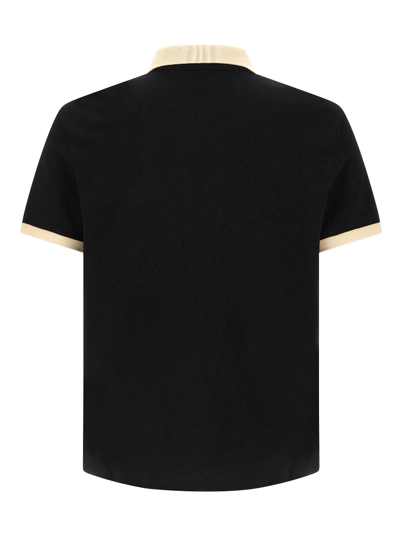 Black Cotton Polo Shirt