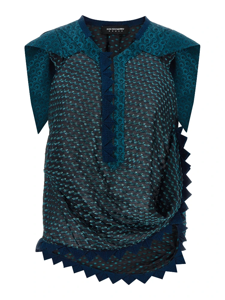 Blue Modal Pattern Shirt