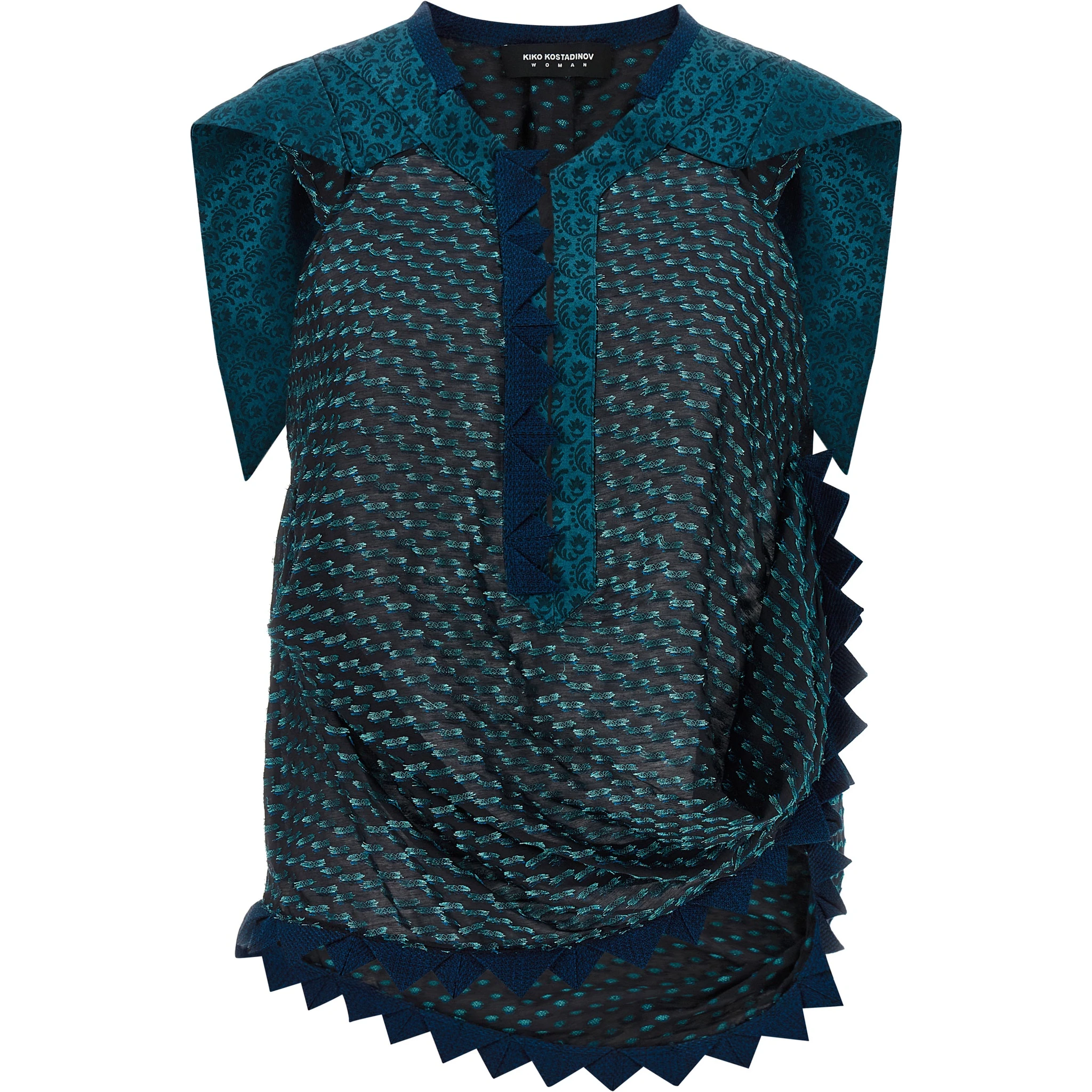 Blue Modal Pattern Shirt