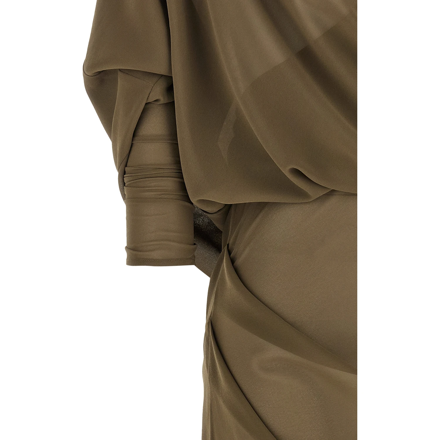 Bicolor Polyester Long Dress