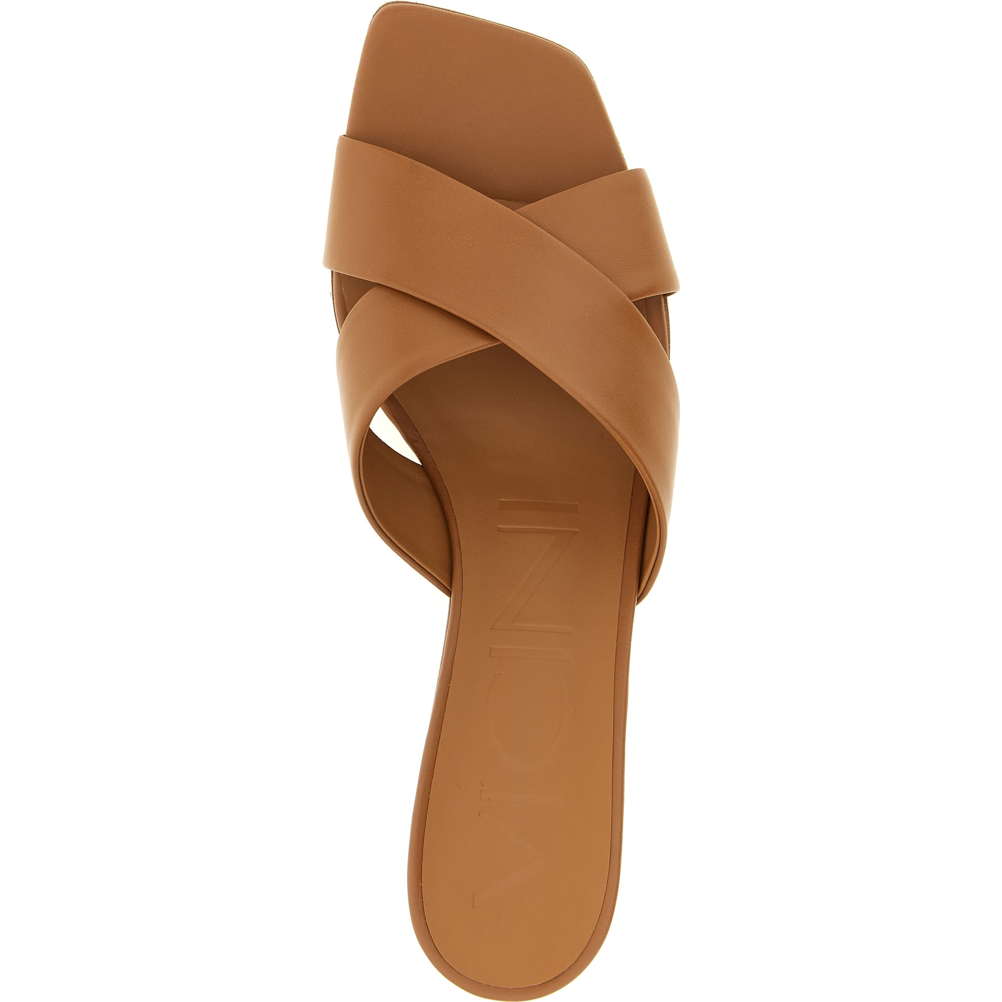 Brown Calfskin Mid Heel Pumps