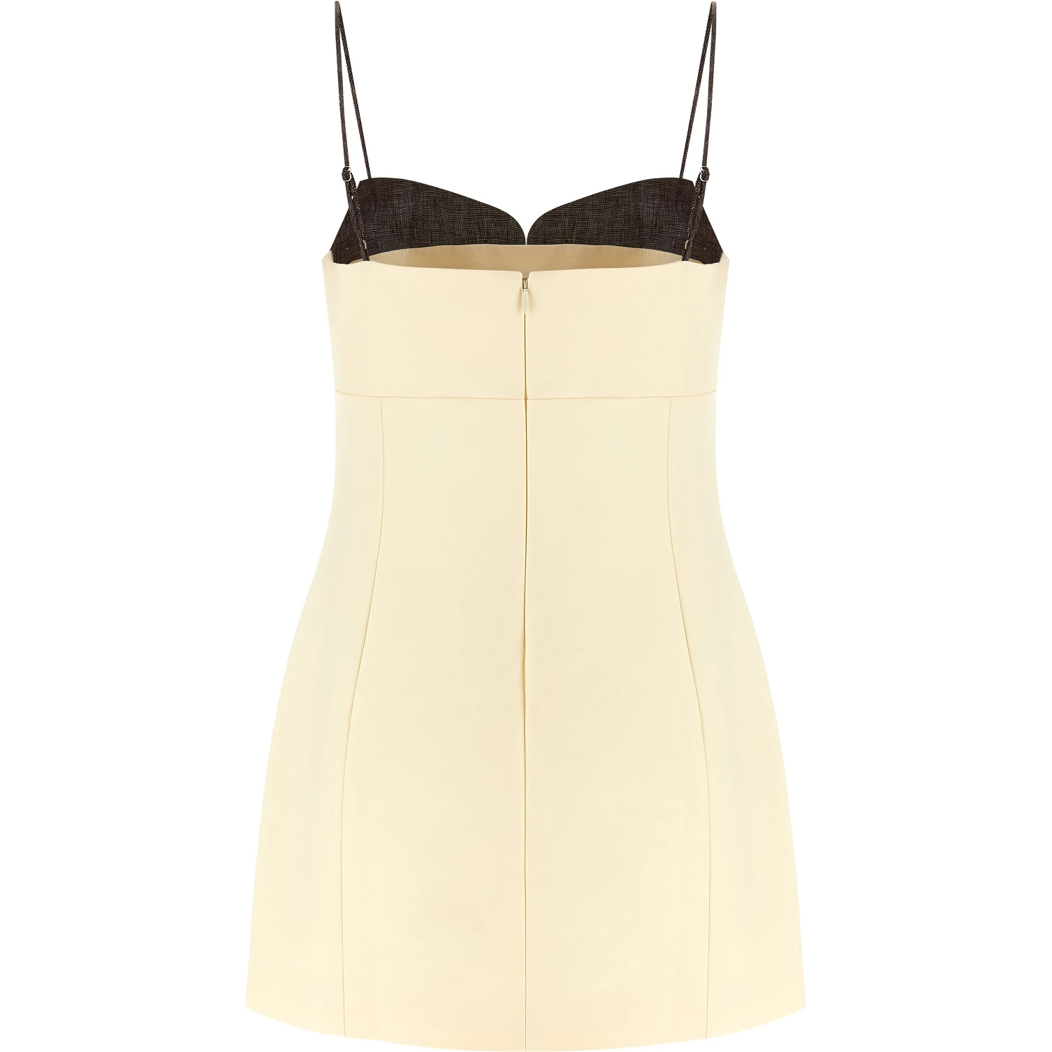 Beige Cotton Short Dress