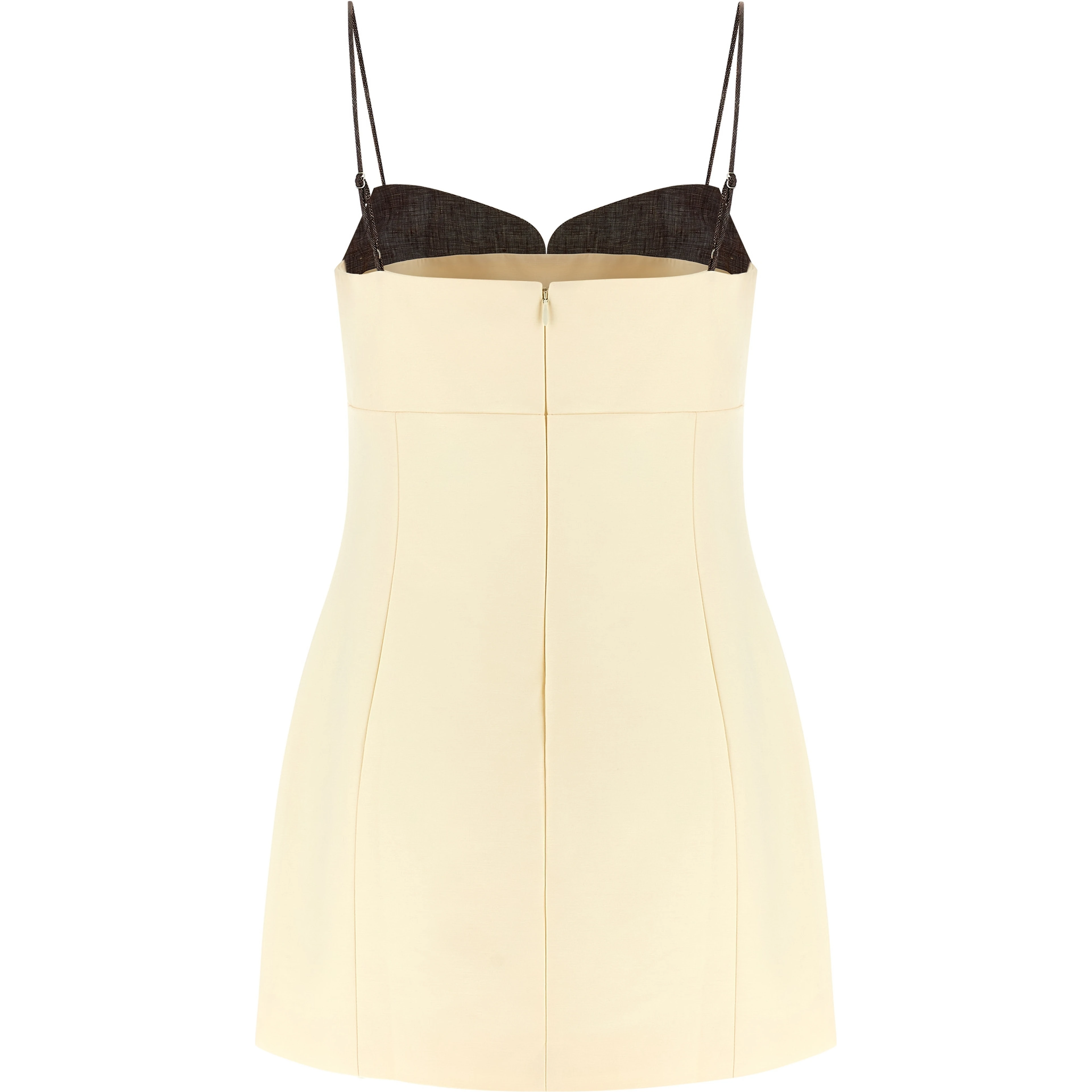 Beige Cotton Short Dress