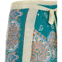 Multicolor Viscose Shorts