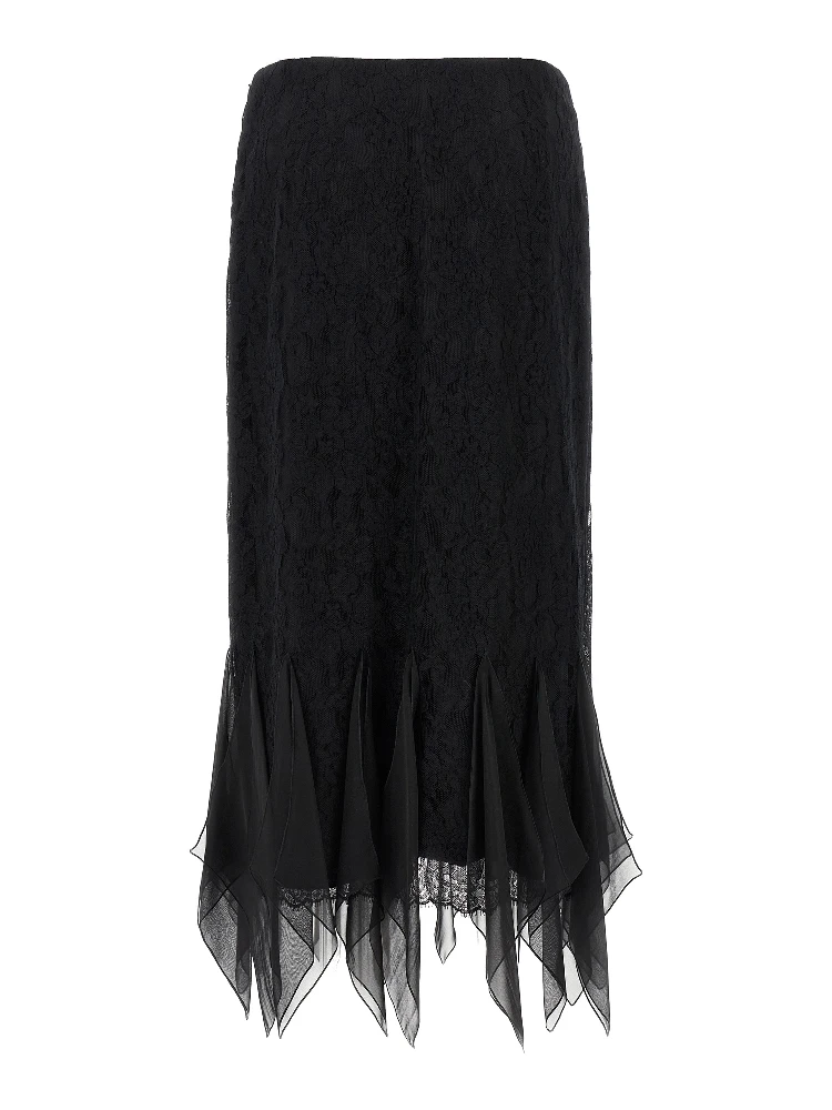 Black Cotton Midi Skirt alternative