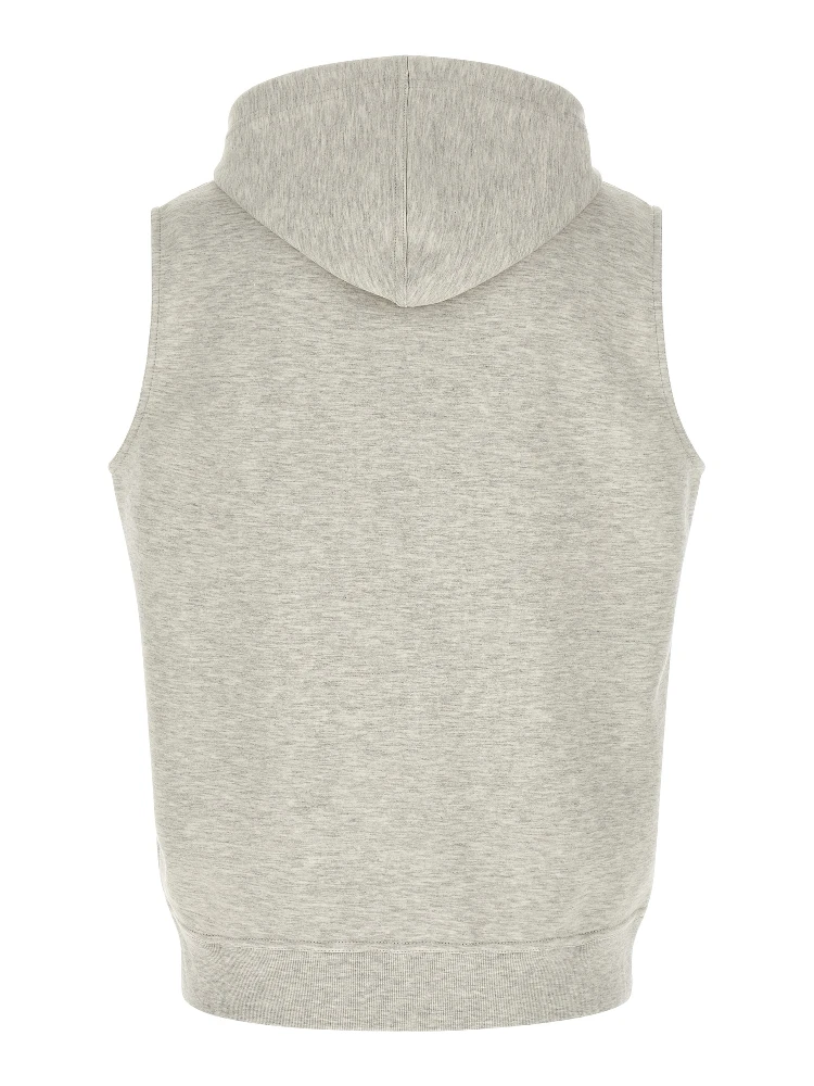 Gray Cotton Sleeveless Jacket