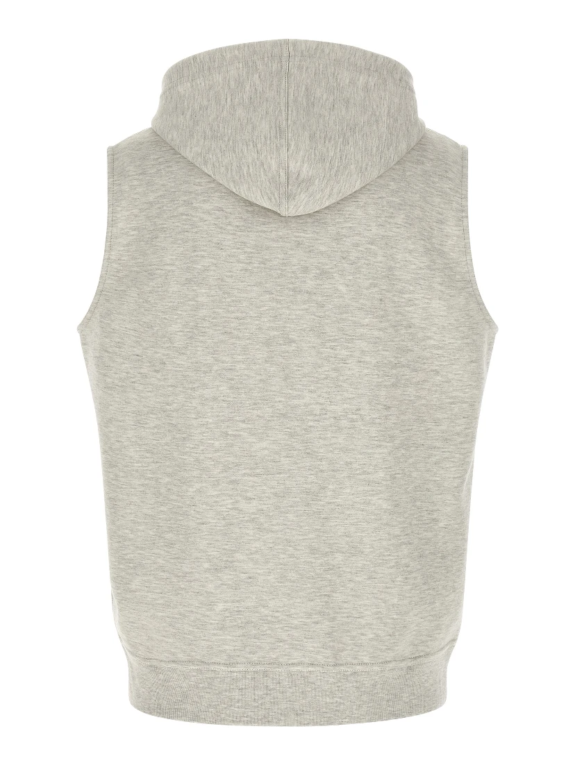 Gray Cotton Sleeveless Jacket
