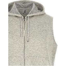 Gray Cotton Sleeveless Jacket