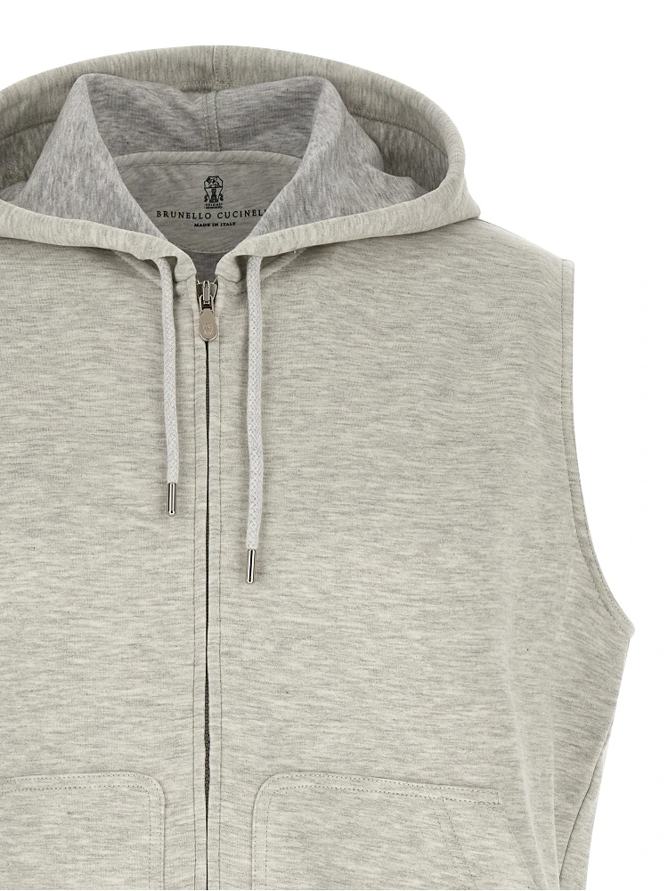 Gray Cotton Sleeveless Jacket alternative