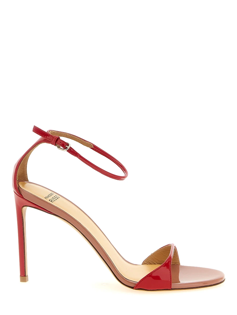 Multicolor Goatskin Stiletto Heel Sandals