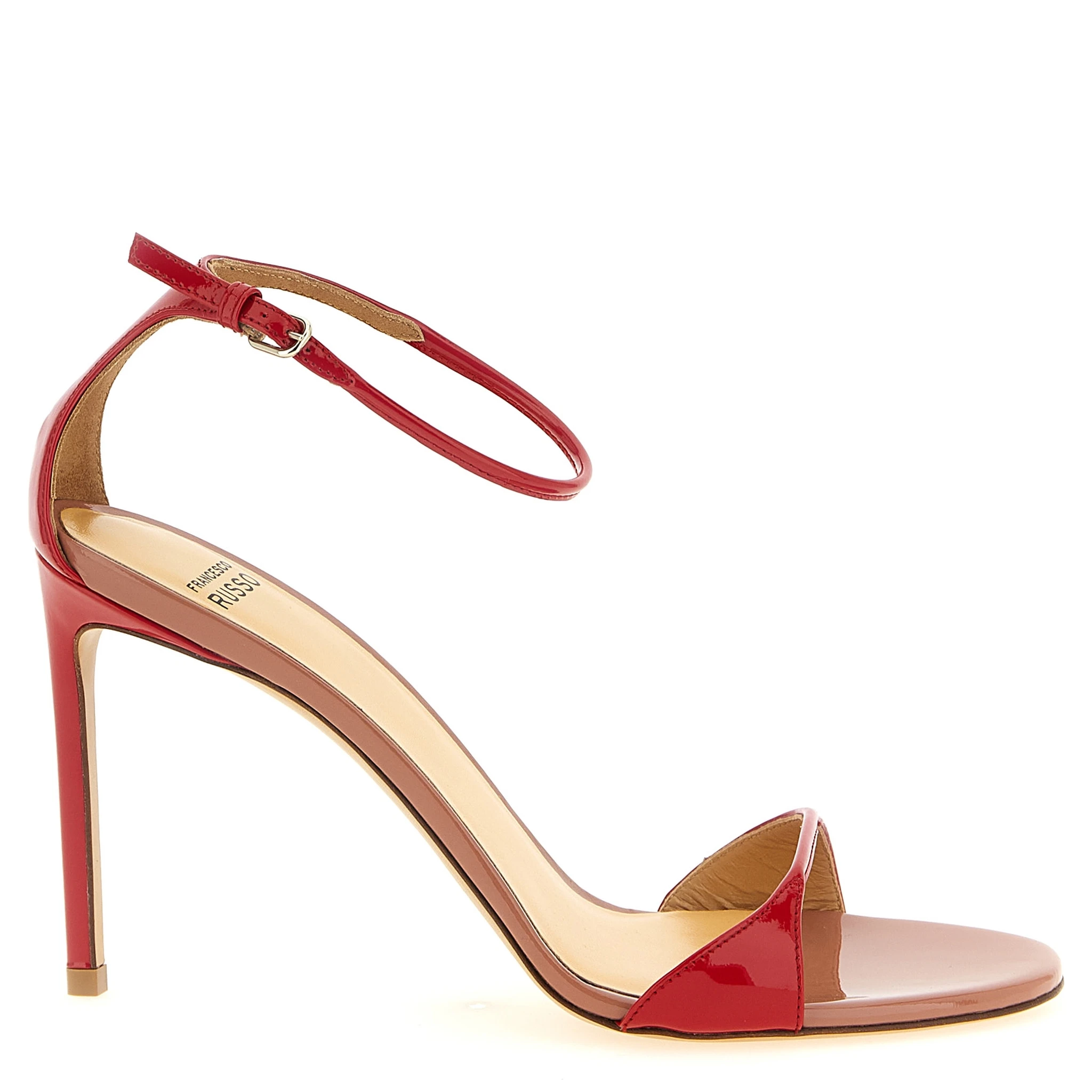 Multicolor Goatskin Stiletto Heel Sandals