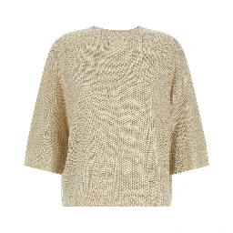 Gold Cotton Cardigan