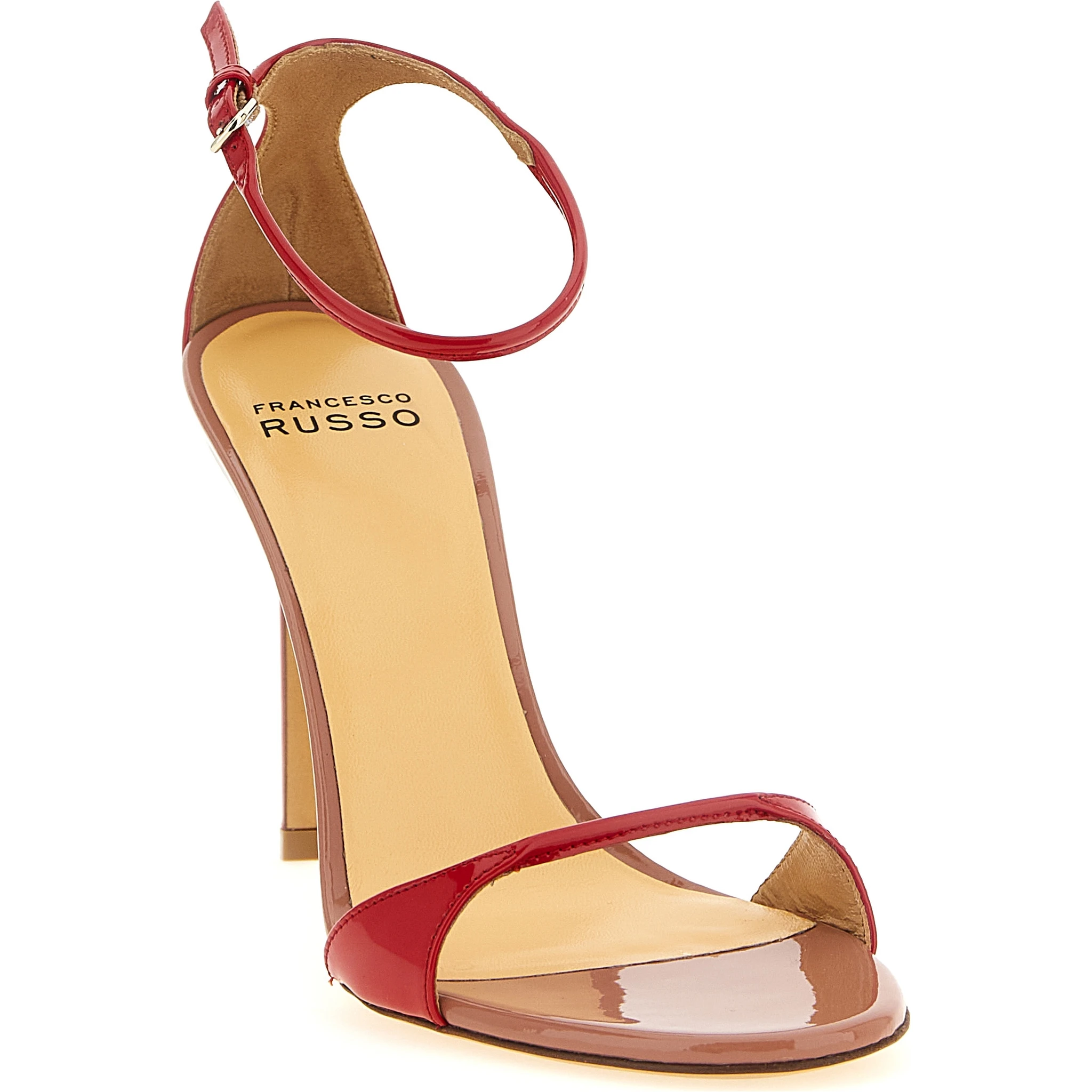 Multicolor Goatskin Stiletto Heel Sandals