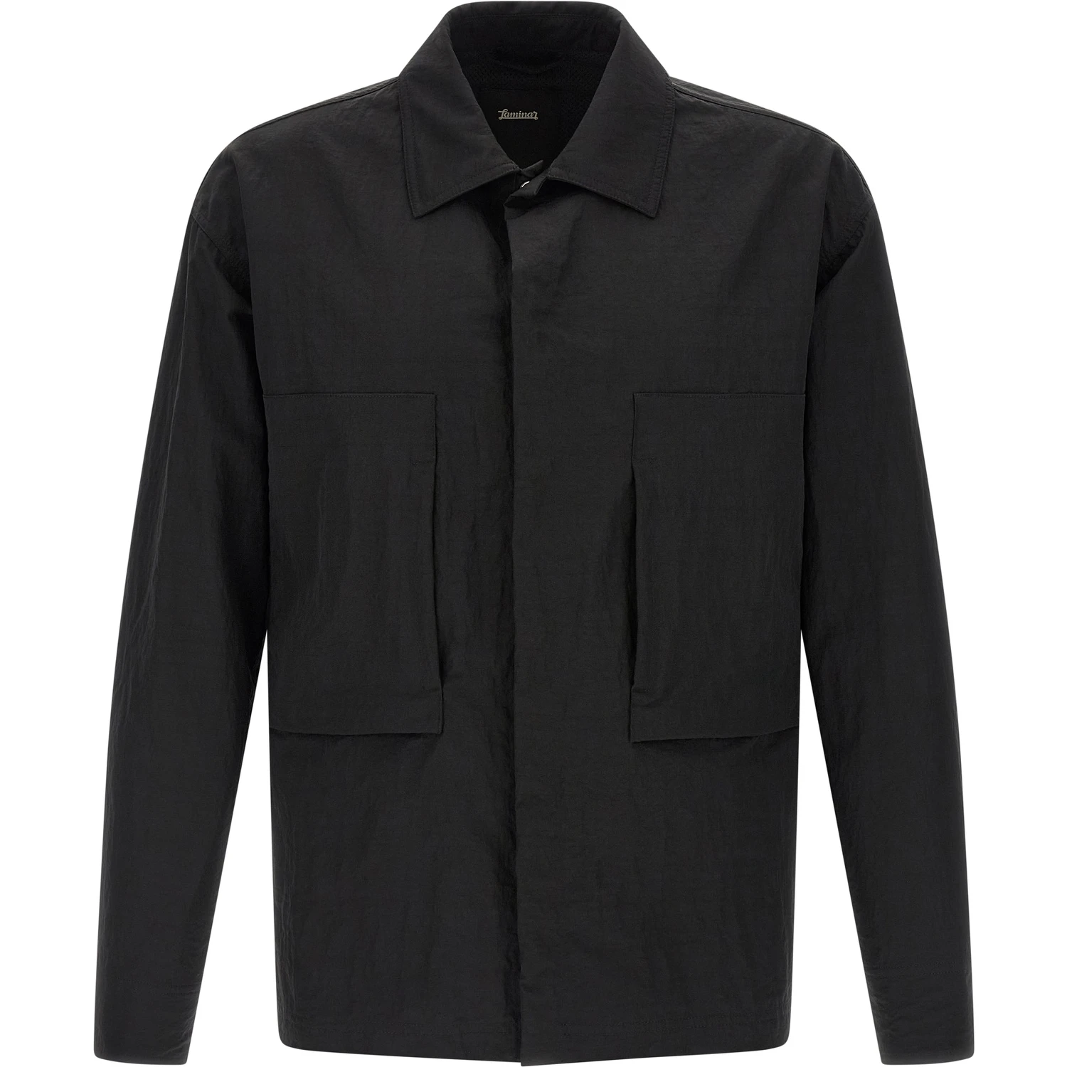 Black Polyamide Full-Length Jacket
