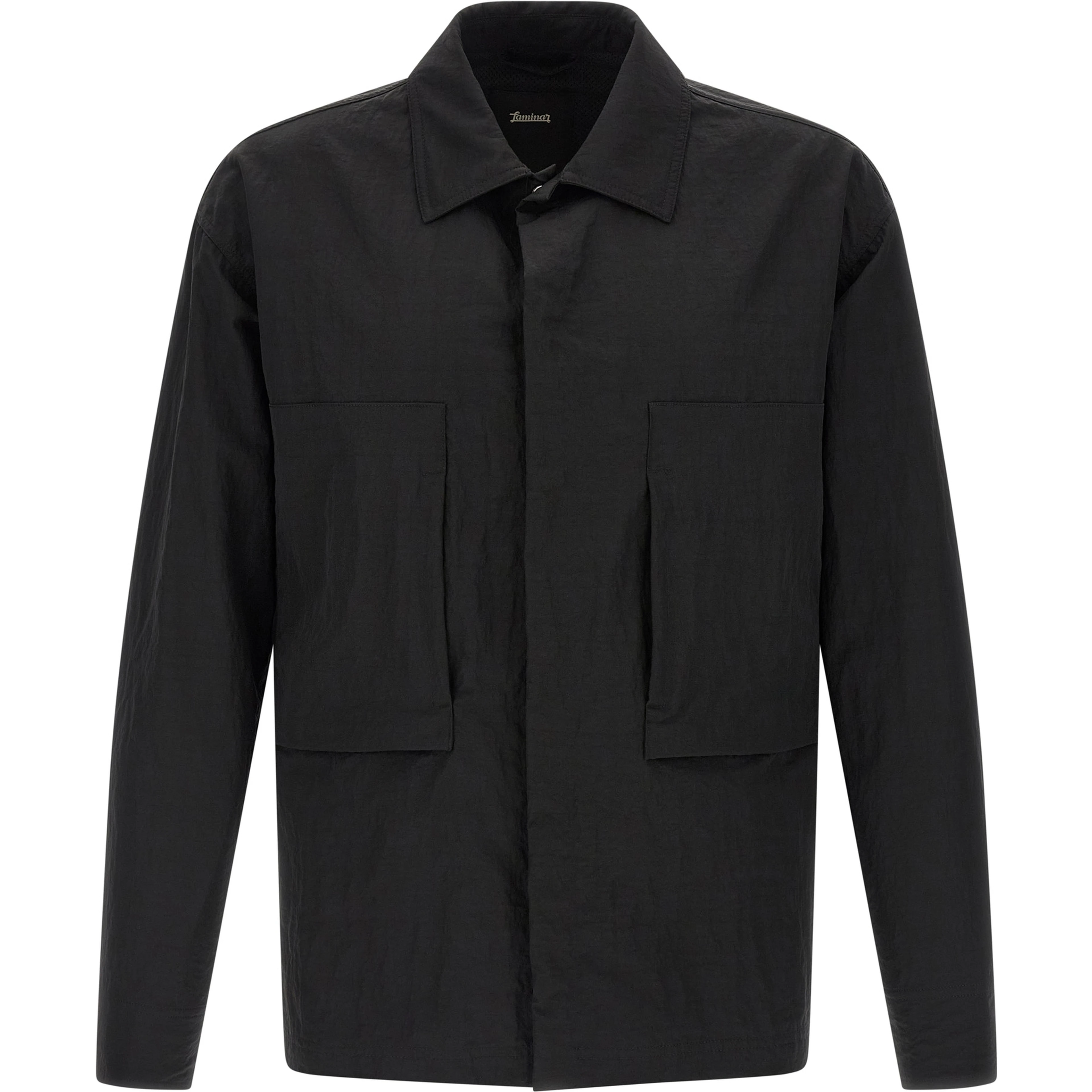 Black Polyamide Full-Length Jacket