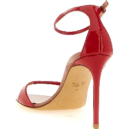 Multicolor Goatskin Stiletto Heel Sandals