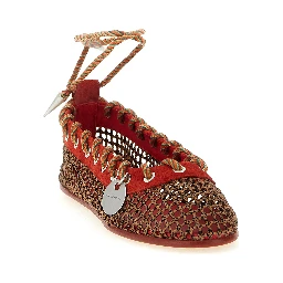 Multicolor Polyester Ballet Flats