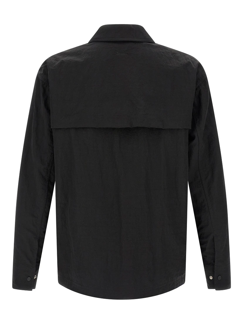 Black Polyamide Full-Length Jacket