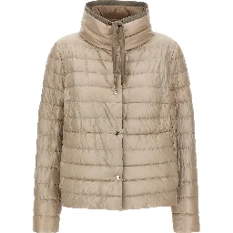 Brown Polyamide Full-Length Jacket