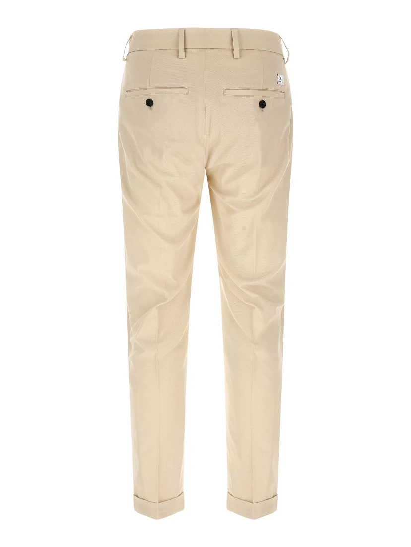 Beige Cotton Chino Pants