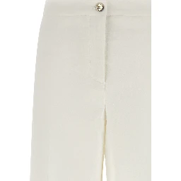 White Linen Casual Pants