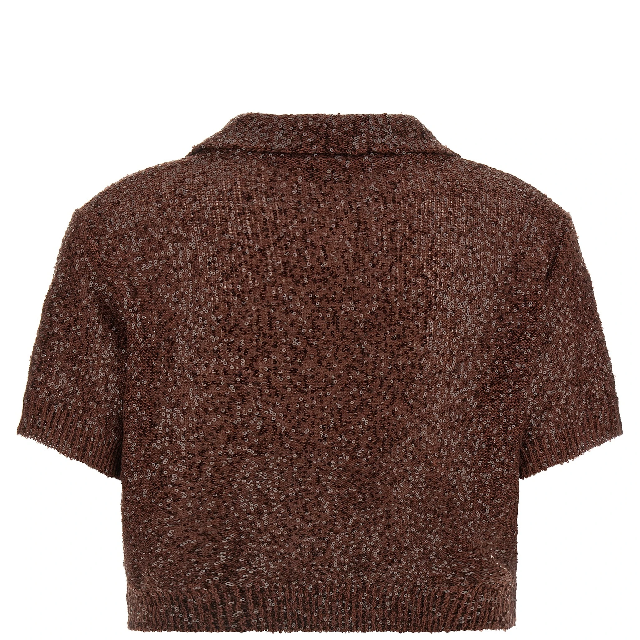Brown Linen Polo Shirt