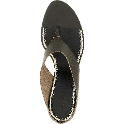 Brown Leather Stiletto Heel Sandals