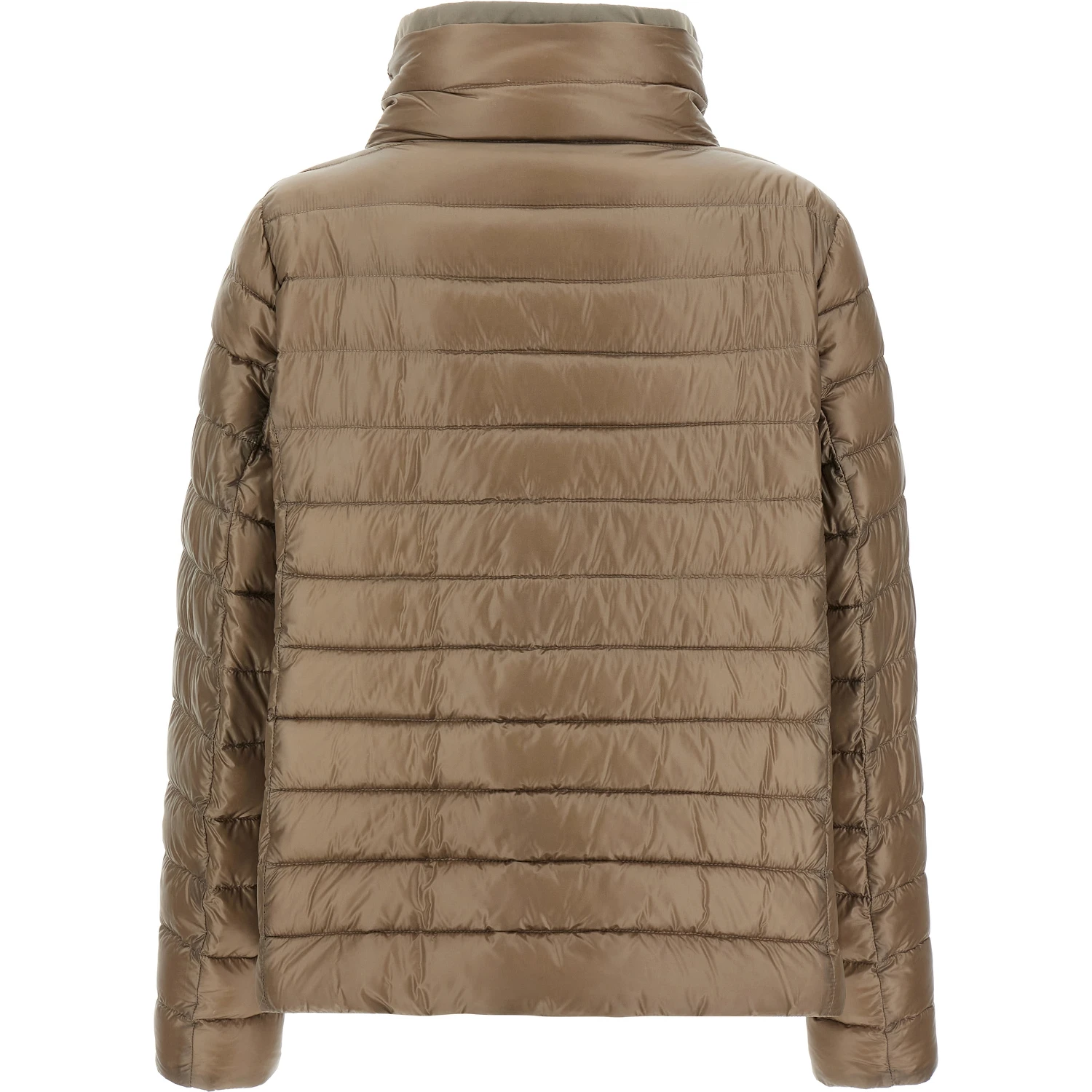 Brown Polyamide Full-Length Jacket