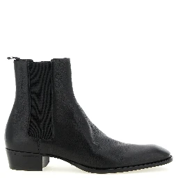 Black Calfskin Chelsea Boots