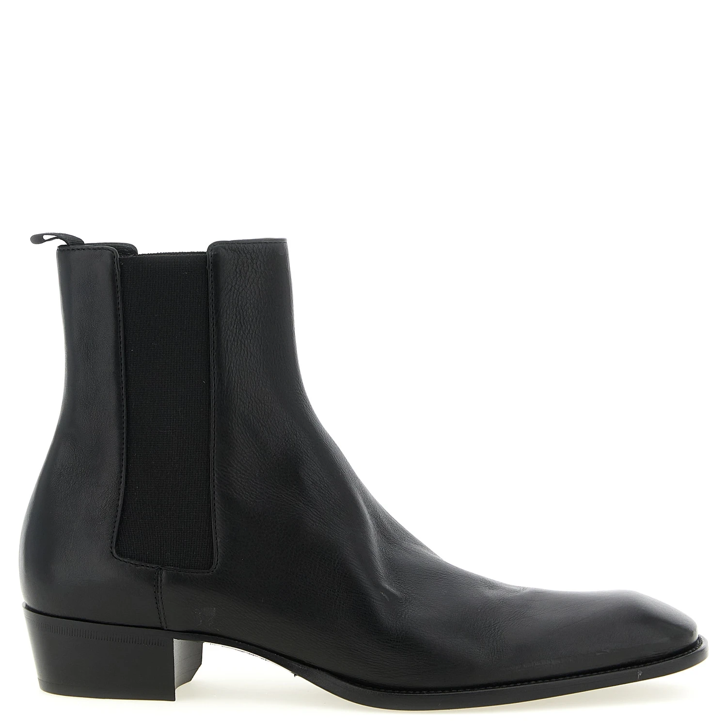 Black Calfskin Chelsea Boots