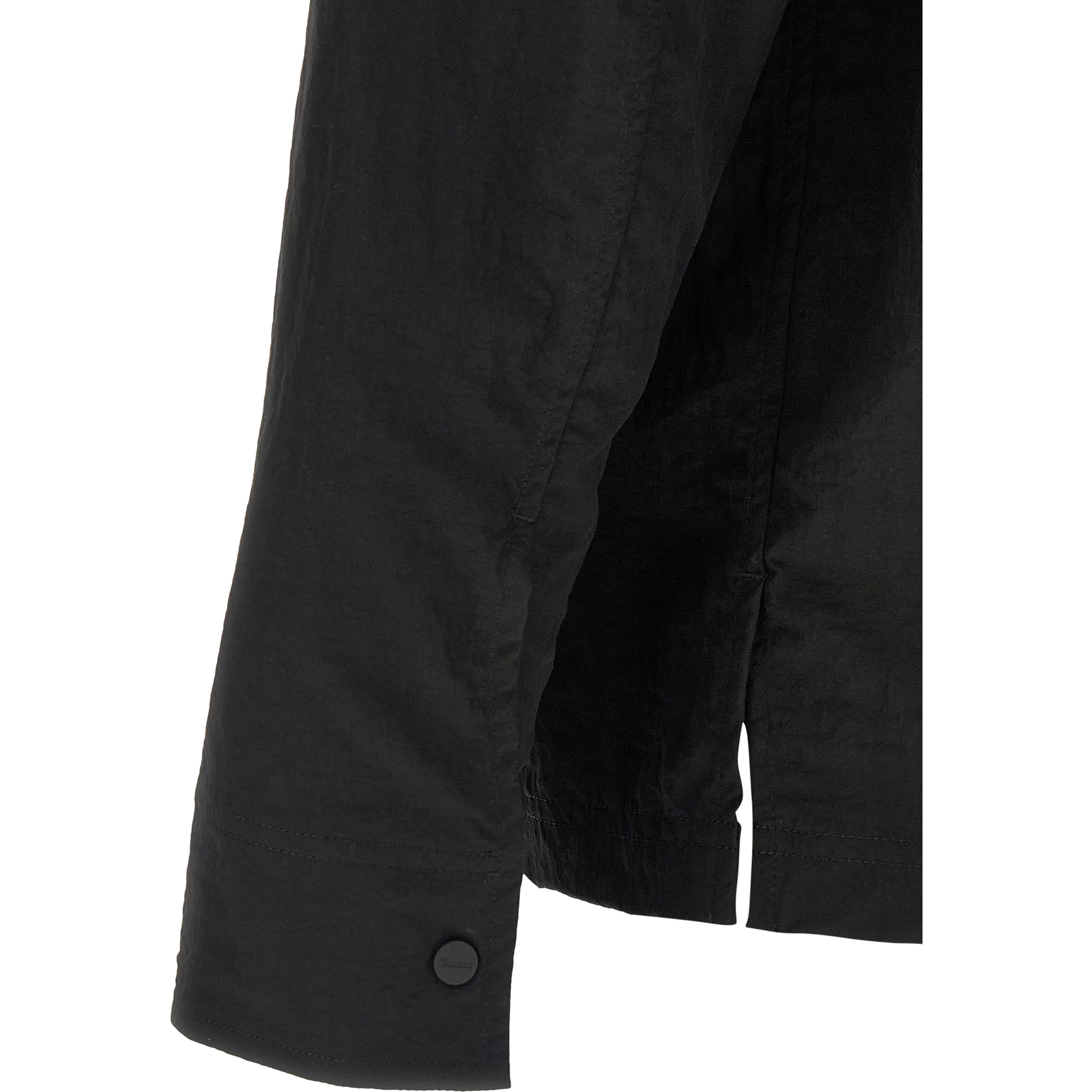 Black Polyamide Full-Length Jacket