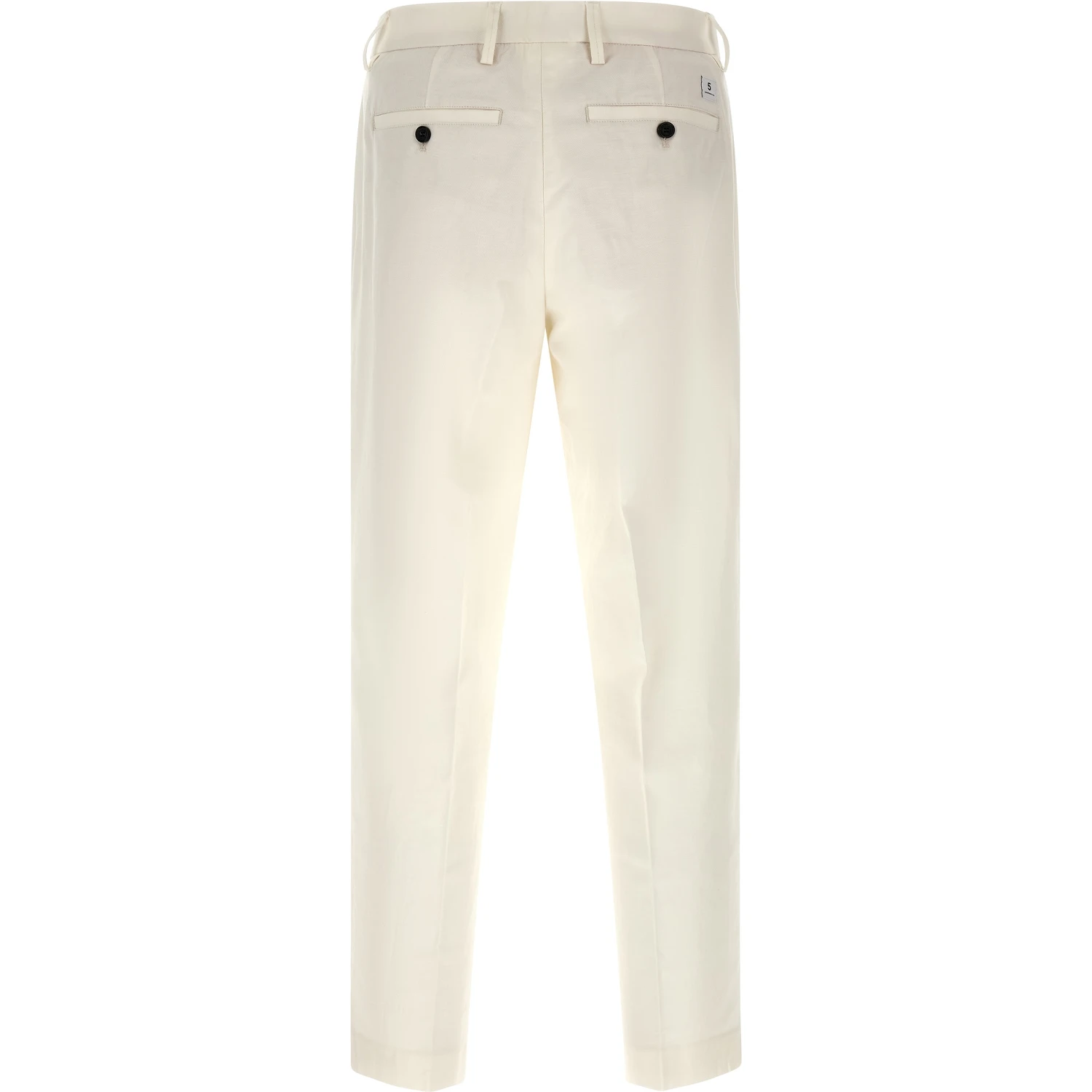 White Cotton Casual Pants