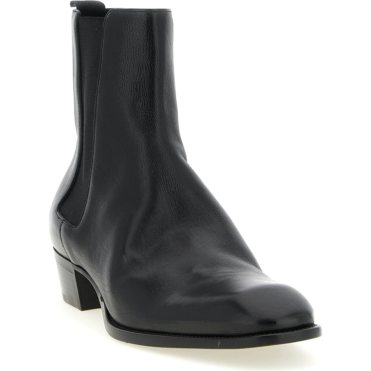 Black Calfskin Chelsea Boots
