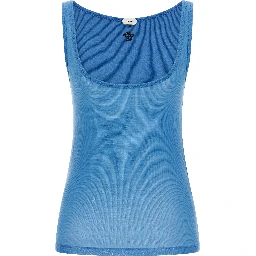 Blue Virgin Wool Tank Tops