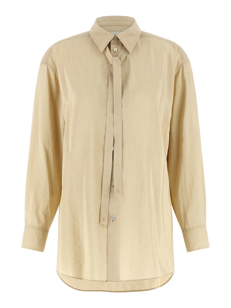 Beige Silk Blouse