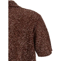 Brown Linen Polo Shirt